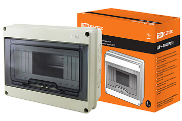 Бокс ЩРН-П-8 модулей навесн.пластик IP65 TDM SQ0908-0002