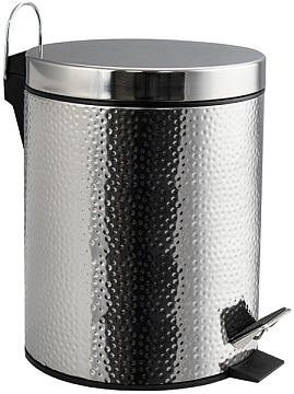 Ведро для мусора круглое 5л шагреневое с педалью  (105-S)