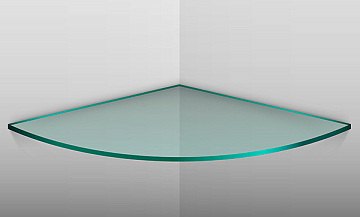 Полка стекл. угл.матов. 25x25x0.6см LCSR25SW