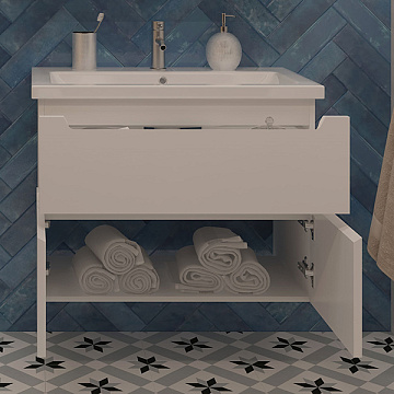 EVAGOLD "PAOLA" 80 Тумба ПОДВЕСНАЯ c Умывальником ГРЭММИ-80