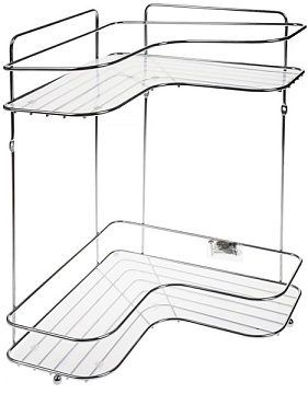 SWENSA Полка угловая 2-ярусная хром SWR-2222