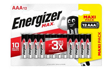Элемент питания ENR Max LR3/AAA/E92 BP12 RU / цена за 1бл