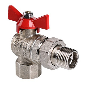 Кран шаровой с американкой (Valtec) 1 В/Н угловой (VT228)