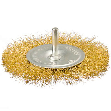 ЕРМАК Щетка металл. со шпилькой для дрели 100мм, плоская 656-008