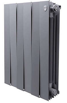Радиатор биметаллический Royal Thermo "PIANOFORTE" Silver Satin" (серый)  500/100/6