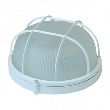 Светильник НБП 03-60-002 КРУГ С РЕШЕТКОЙ IP54 белый