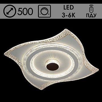 Светильник РОСТОК MX4010-500*500 WT+CF LED 158W d500 ПДУ диммер, OLY21
