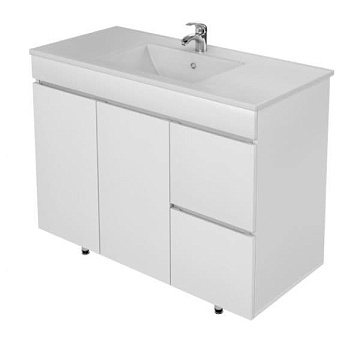 MIRSANT NEXT 100 ТУМБА НАПОЛЬНАЯ 2 ДВ.2ЯЩ ( РАКОВИНА MORE 100)