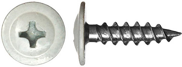 4.2х16 Саморез с прессшайбой острый RAL9003 белый (1000)