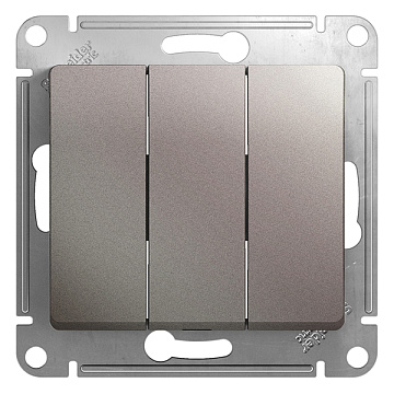 Механизм выключателя GLOSSA 3кл 10AX  платина GSL001231