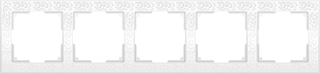 Рамка WERKEL на 5 поста (белый) WL05-Frame-05-white цветы