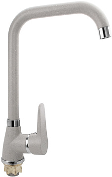 юСмеситель BRIMIX для кухни боковой - светлобежевый с Г-образным гусаком  шаровый (2059)