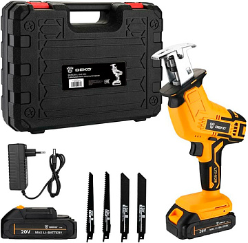 Пила сабельная аккум. DEKO DKRS 20-Li 2x2Ач 063-4311