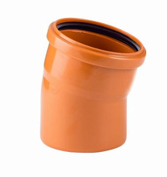 Отвод 15 для наружной канализации D110 "RTP"