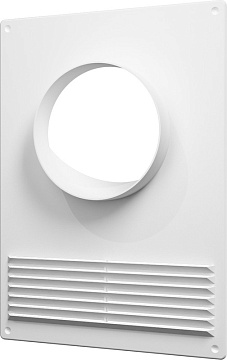 Площадка 125ПТПР торцевая пластиковая с решеткой 180х250 фланец D125