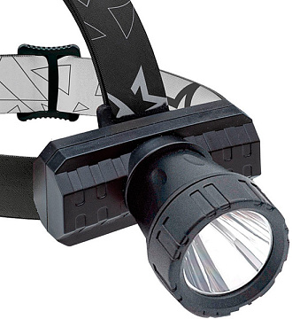 Фонарь Космос KocAcHead3W, 3Вт ХРЕ, литий 1000mAh, зарядка от micro USB, шнур в комплекте