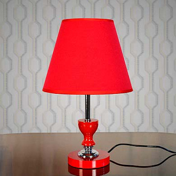 Настольная лампа РОСТОК T8605+653 красный/красный абажур h41 см 1x60W E27 DUO19