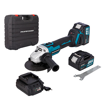 УШМ аккум. Profipower 18В3МК 125мм 18V 2x4.0Ач (E0080)