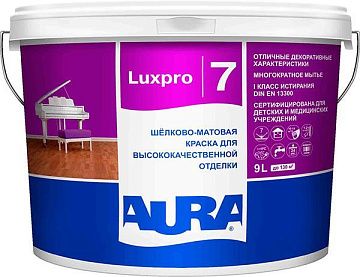 Краска LuxPro 7 влагостойкая 9кг AURA/временно не заказываем