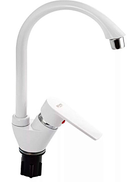 Смеситель АБС-ПЛАСТИК BRIMIX для кухни - БЕЛЫЙ (567)
