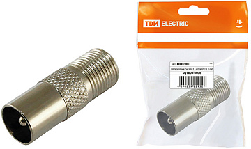 Переходник TV TDM гнездо F/штекер TV SQ1809-0006