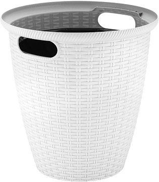 Кашпо Раттан 328мм 20/11л Белый жасмин ING50021