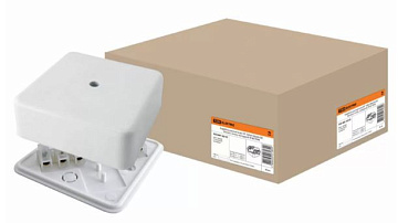 Коробка распр ОП 100х100х44мм с клем. колодкой белая TDM IP40 SQ1401-0210