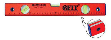 Уровень FIT 400мм 3 глазка красный 18054