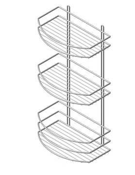 Полка прямая 3-яр.овал 1436 хром