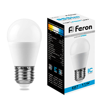 Лампа с/д FERON (11W) 230V E27 6400K, LB-750