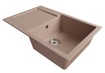 Мойка из искусственного мрамора MIXLINE МЛ-ГМ31 (ML-GM31) с крылом 770*500*190 ПЕСОЧНАЯ (302)