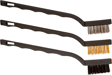 Набор корщеток мини 3шт (сталь/нейлон/латунь) InWork 38452