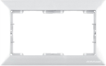Рамка для двойной розетки, цвет белый CANDELA