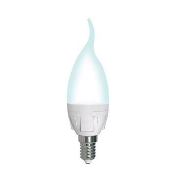 Лампа UNIEL LED-CW37 7W/4000K/E14/FR/DIM PLP01WH свеча на ветру