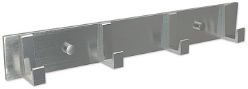 Крючок на планке 4шт BRIMIX АЛЮМИНИЙ (544)