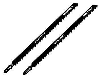 Пилки для лобзика по дереву, ДСП ПРАКТИКА тип T744D 154 х 135 мм, быстрый рез, HCS (2шт.) 775-426