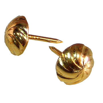 Гвоздь мет с дек 1560  11х13 (латунь) блистер М (30/ 180)