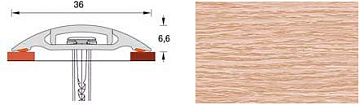 Порог с монт. кан  36мм 0,9м "Идеал" дуб северный