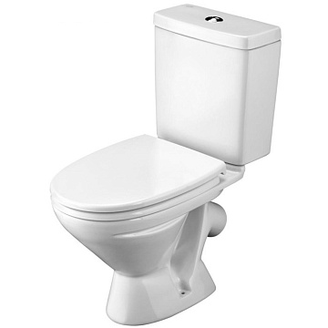 Унитаз (компакт) SANTEK ЛИГА слив 3/6 литров сиденье ДЮРОПЛАСТ косой выпуск (1WH302141)