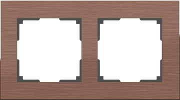 Рамка WERKEL на 2 поста (коричневый алюминий) / WL11-Frame-02