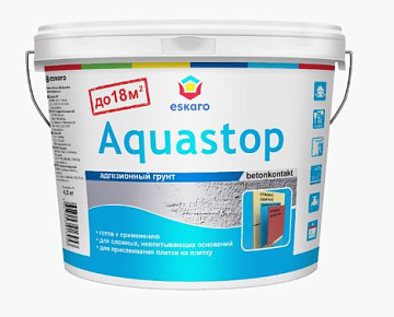 Грунт Адгезионный Eskaro Aquastop CONTACT 4,5кг\уценка