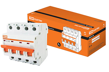 Автоматический ВА47-29 4Р 50А 4,5кА х-ка С TDM SQ0206-0130