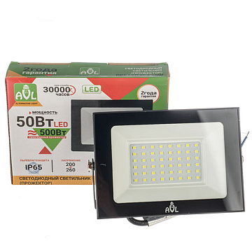 Прожектор с/д PRE LED FL4 50W BLACK IP65 холодный белый