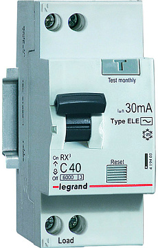 Дифф. авт. Legrand RX3 1п+N/40/30мА  419403