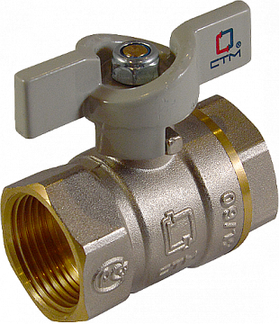 Кран шар. для воды 3/4" г/г бабочка CTM СТАНДАРТ