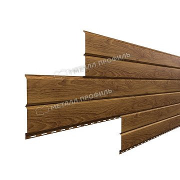 Сайдинг L брус-15х240 (ECOSTEEL_MA-01-Мореный Дуб-0,5)