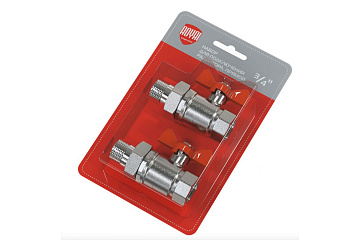 Набор для подключения радиатора, прямой, 3/4"