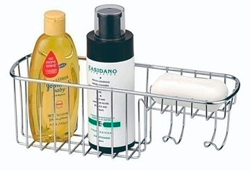 Полка д/шампуней с крючками 33999