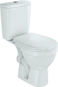 Унитаз (компакт) ROSA "РИМ" гор.выпуск, слив 3/6литров, сиденье полипропилен МИКРОЛИФТ (БЕЛЫЙ)