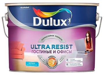 Краска Dulux Ultra Resist Гостиные и Офисы BW 9л